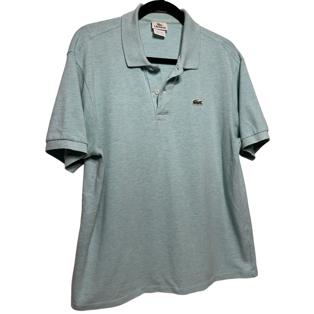 Lacoste Cotton Pique Polo Shirt Light Green Size‎ 6 Preppy